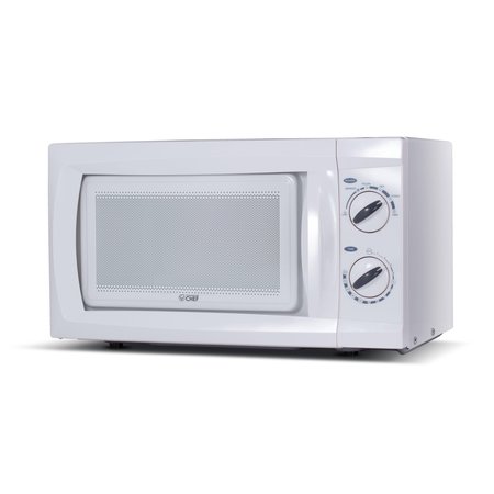 COMMERCIAL CHEF Counter Top Microwave, 0.6 Cubic Feet, White CHM660W